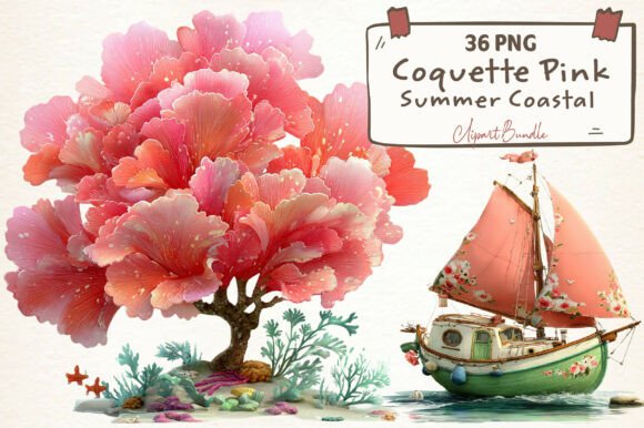 Download Coquette Pink Summer Coastal Whimsical - Pink summer Collection