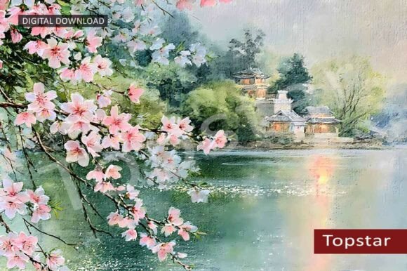 Download Cherry Blossom Summer Landscape Wall Art - Blossom Collection