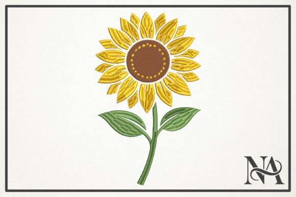 Download Detailed Sunflower Embroidery Design - Detailed Collection