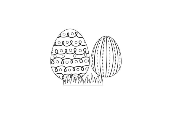 Download Easter Illustration Design Vector Black and White - Vector Collection
