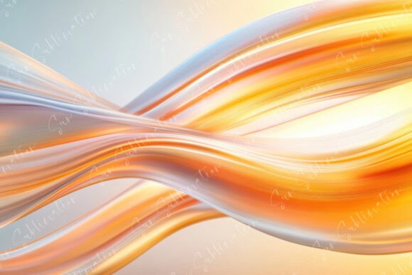 Download Abstract Flowing Waves in Warm Orange - Warm orange Collection