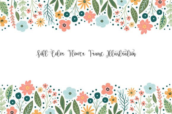 Download Cute Retro Flower Frame Illustration - Illustration Collection
