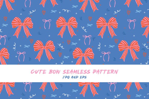 Download Seamless Vector Pattern with Red Bows - Vector Collection