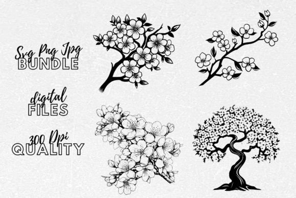 Download Cherry Blossom SVG - Tree Branch Clipart - Blossom Collection