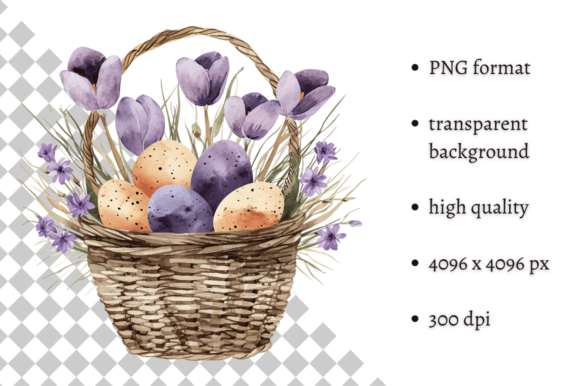 Download Watercolor Purple Easter Illustration - Illustration Collection