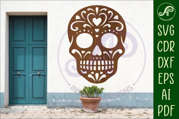 Download Sugar Skull Detailed Cut out Wall Sign 3 - Detailed Collection